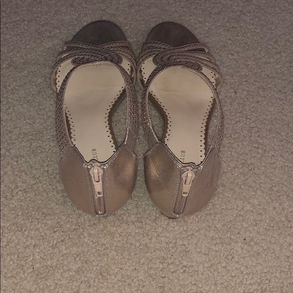 Gold Charter Club Ginifur Wedge Sandals/Wedge Heels - Picture 6 of 7